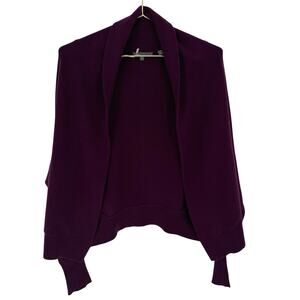 Vince Cashmere Open Front Cardigan Sweater LS Plum Women's Sz S Casual Designer